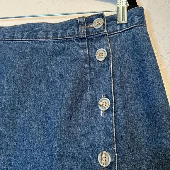 Vintage Van Heusen Women’s Long Denim Blue Skirt Size 16 - Picture 2 of 10